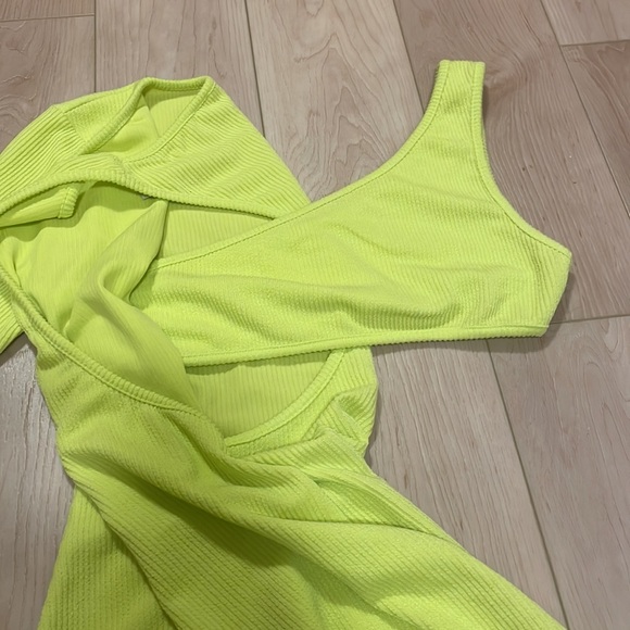 River Island Allie Cutout Rib-Knit Mini Bodycon Dress, UK sz 14 / US sz 10 - Picture 9 of 16